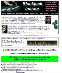 Blackjack Insider