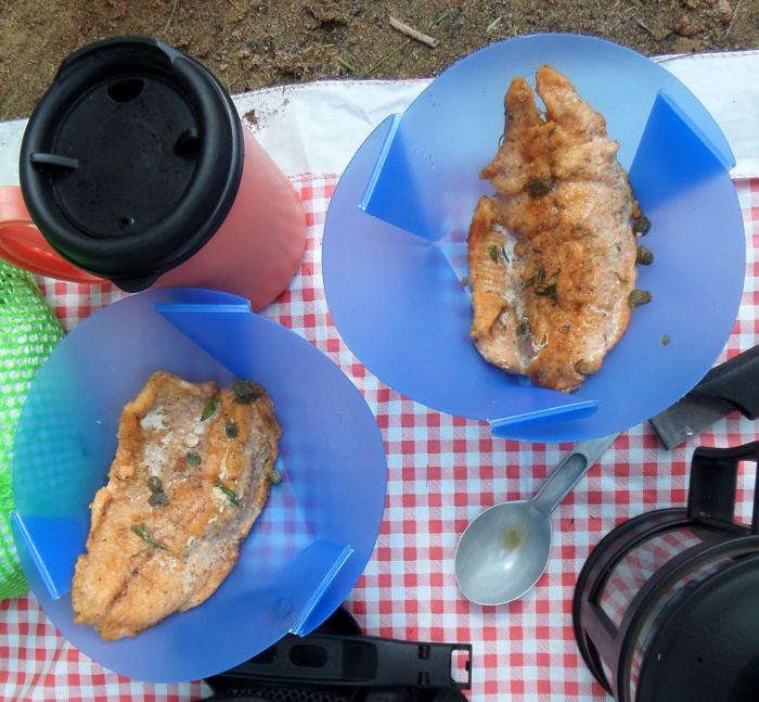 Trout lunch on Welcome Lake