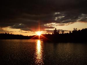 ominous sunset Lady Evelyn Lake
