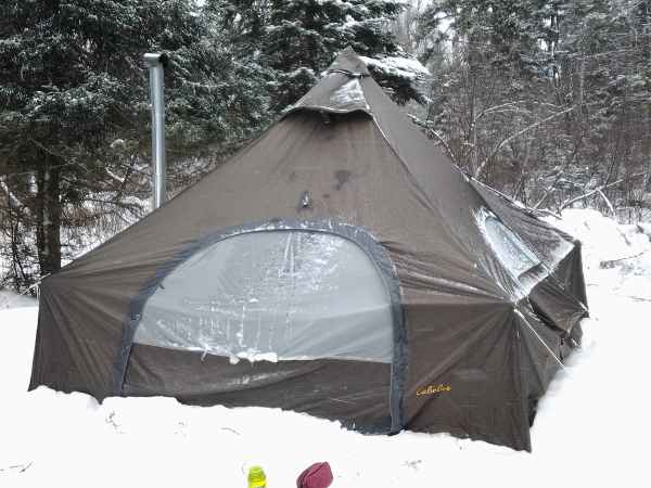 tent setup at our site